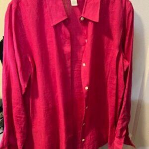 Talbots Irish Linen Long-Sleeve Shirt Size 8